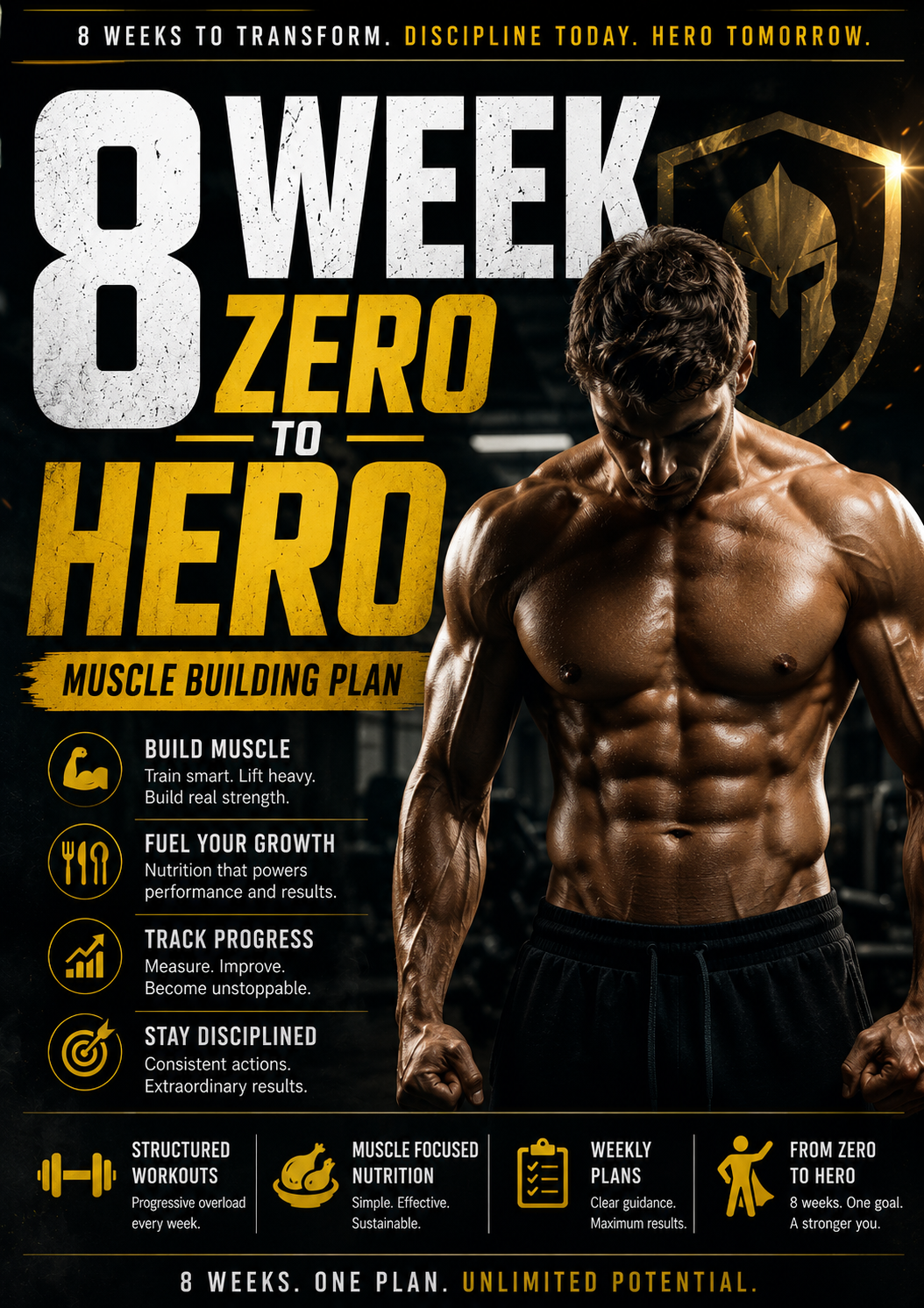 8 Week Zero To Hero Muscle Building Blueprint
